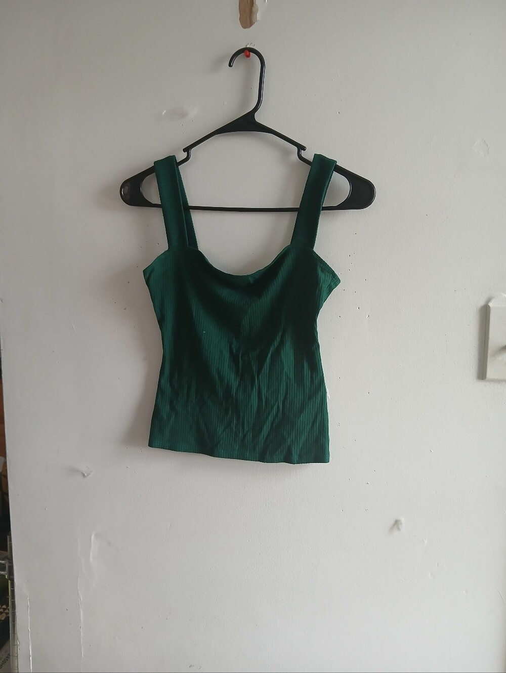 Reformation Emerald Green Square Neck Camisole